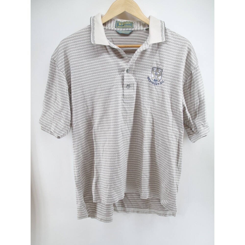 Descente International Collection Mens Small Double Mercerized Cotton Polo‎ Gray